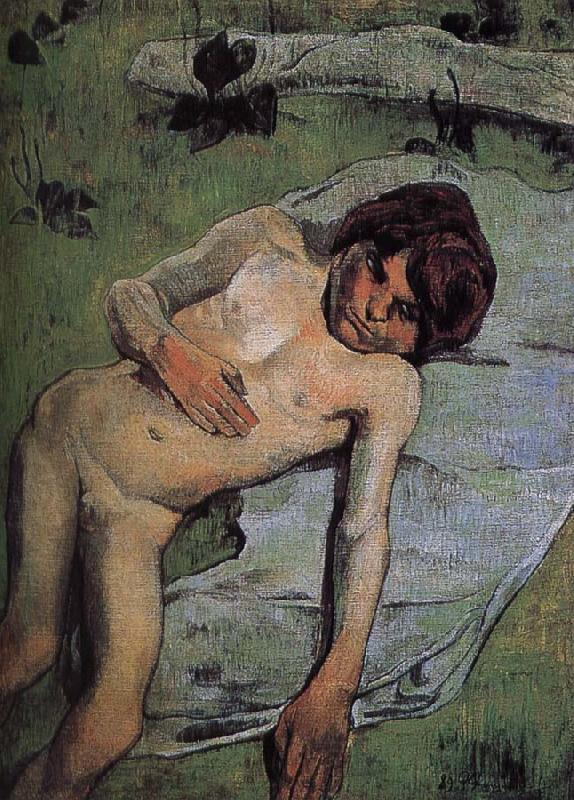 Paul Gauguin Brittany nude juvenile Spain oil painting art